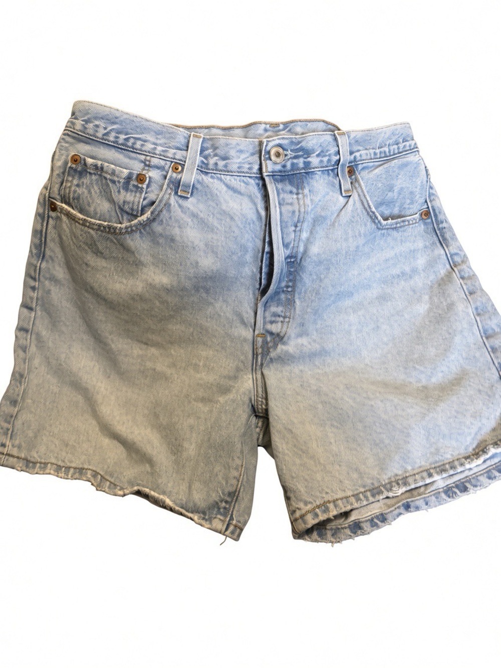 Levi’s 501 women’s Denim Shorts Size 33 Light Wash Cutoff Custom Jorts Tag W33